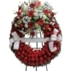 Corona Funeraria Roja y Blanca